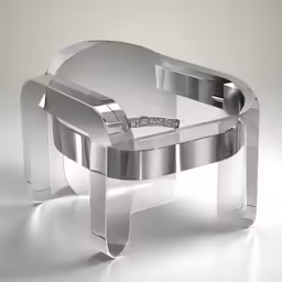 a white chair sitting on top of a table