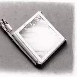 a pen laying on top of an opened notebook