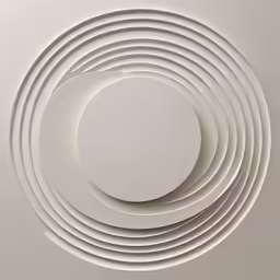 a white circular object with six circles