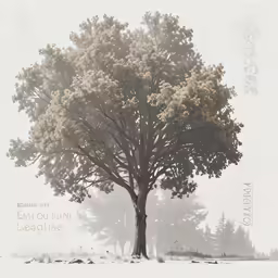 a photo is made in an old photo of a tree