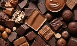 chocolates, nuts, and other sweet treats are displayed