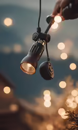 a light that is on top of some lights