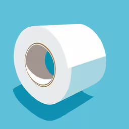 a roll of toilet paper sitting on top of a blue floor,there is an illustration of a rolled up white paper,the top of a roll of white toilet paper on a blue background,a toilet paper roll on a blue background,this is a roll of paper with an oval window
