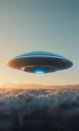 the large object is flying above the clouds