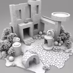 a model of a small home on the ground