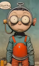 a little boy with some very large eyes