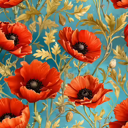 some bright red flowers are growing in a vase