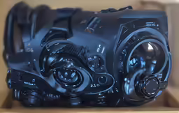 an image of a camera inside of a box