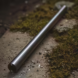 a metal object that is laying on some grass