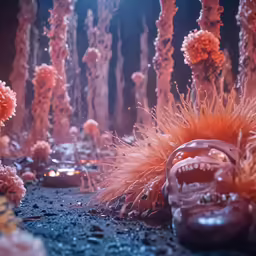 a sea squirt underwater in an coral reef