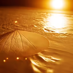an umbrella laying on top of the ocean in the sun
