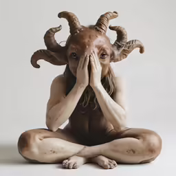 an animal that is sitting in the middle of a pose