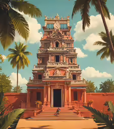 an image of a tower on a sunny day