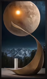 a large metal object with a light inside it