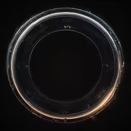 a circle with a light inside it