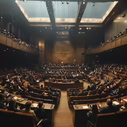 rows of desks and people sitting in it