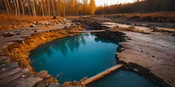 the water at this blue hole looks very crystaly