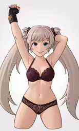 a very cute anime girl with big breast