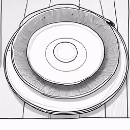 the bowl is on top of the white plate