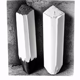two very big big black and white vases