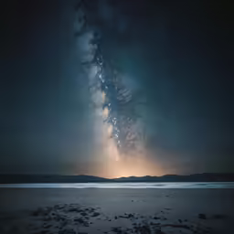 an image of the milky as seen from a beach