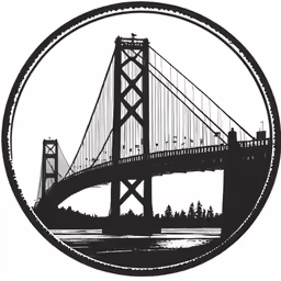 the golden gate bridge from the side view