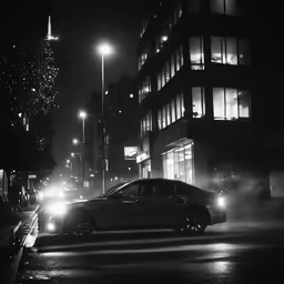 a couple of cars that are parked in the street