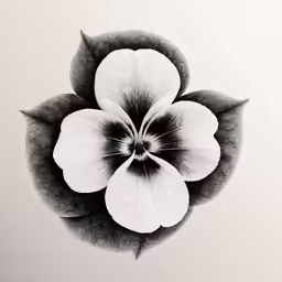 black and white photo of a flower