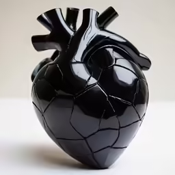a sculpture that looks like a human heart