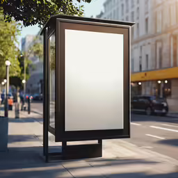 the city sidewalk is quiet and ready for people to use the public