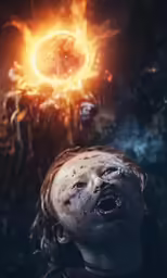 the walking dead movie poster featuring a creepy kid