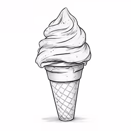 an ice cream cone with a scoop in it