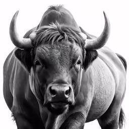an image of a bull staring at the camera
