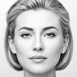 a beautiful blonde woman wearing a black necklace