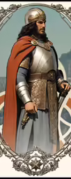 a painting of a man dressed as roman soldier