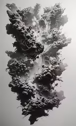 an abstract painting that appears to have many details