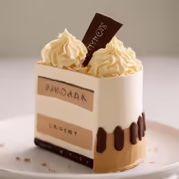 this is a piece of cake on a white plate
