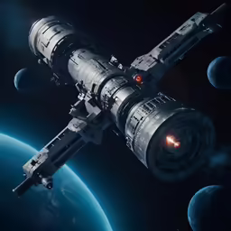 an image of a sci - fi spaceship in space