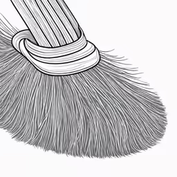 the brush has been drawn by an adult