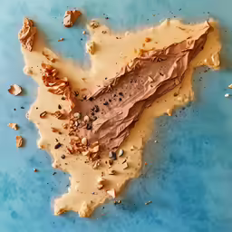 a chocolate pastry on top of another item