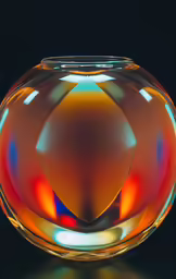 a glass vase with very thin inside