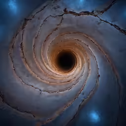 the inside of a black hole in the sky