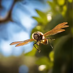 a close up of a bee on a plant