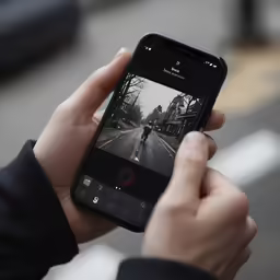 a person holding up a phone taking a picture