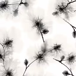 black and white flower photoshopped into water