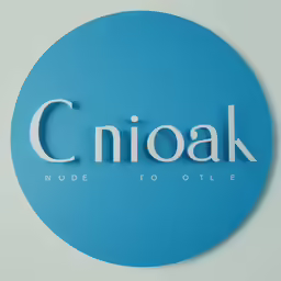 the circular blue sign is advertising a local place