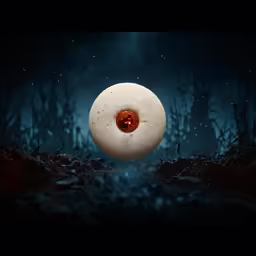 an odd looking object is sitting on the ground