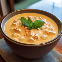 there is a bowl of food that is on the table
