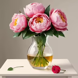 a vase filled with some flowers on top of a table