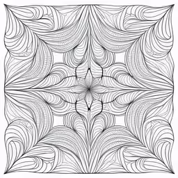 an ornate black and white image on paper,an abstract pattern made up of several circles,an abstractly designed design made of circles and waves,an intricate drawing made out of a square frame,an abstract drawing of swirls and leaves